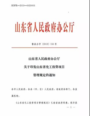 山東規范化工項目投資管理 官方文件明確新舉措